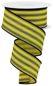 1.5"X10Yd Ticking Stripe Yellow/Black