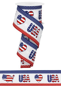 2.5"X10Yd Patterned Usa Red/White/Blue