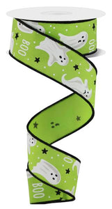 1.5"X10Yd Ghosts/Boo Lime/White/Black