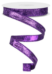 5/8"X10Yd Glitter On Metallic Purple