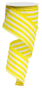 2.5"X10Yd Vertical Stripe White/Yellow