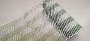 10.25"X10Yd Fabric Mesh Faux Jute/Pp Small Stripe Sage Grn/Wh