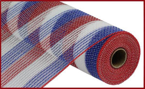 10.25"X10Yd Pp/Faux Jute Small Stripe Red/White/Blue