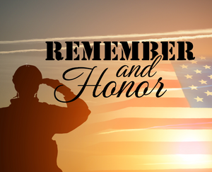 10"x 8" Remember & Honor Memorial Metal Wreath Sign