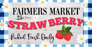 12"x6" Strawberry Farmer's Market