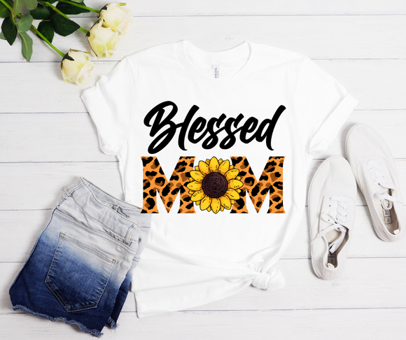 T-Shirt Transfer Blessed Mom Sunflower