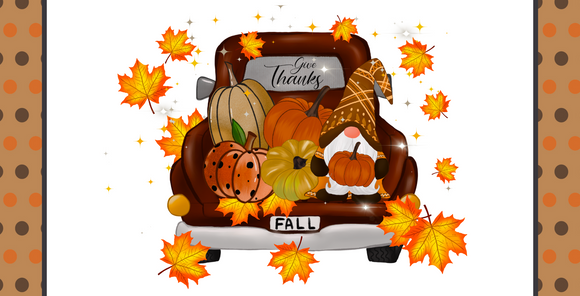 12 x 6 Give Thanks Fall Truck
