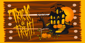 12" x 6" Trick Or Treat Haunted House