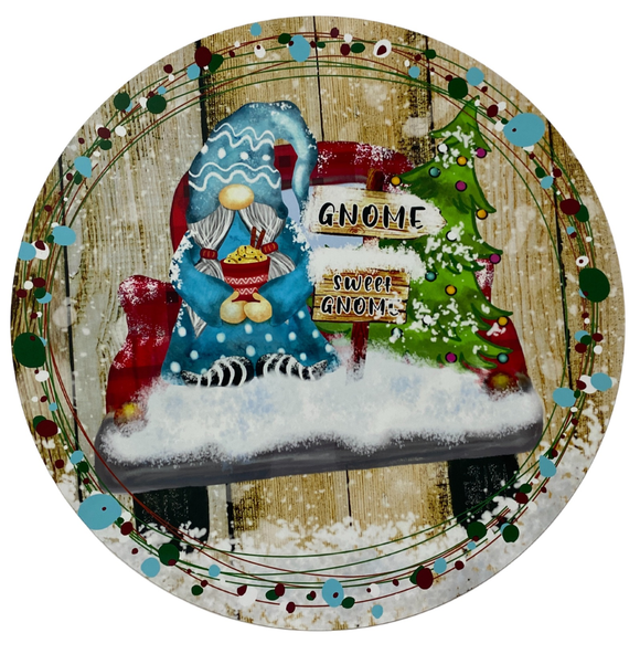 Gnome Sweet Gnome Wreath Sign (CHOOSE SIZE)