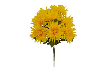 21" Chrysanthemum Bush X 8 Yellow