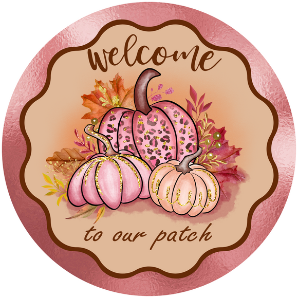 Welcome to our Patch Wreath Sign (Choose size)