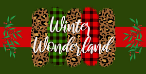 12" x 6" Winter Wonderland Wreath Sign