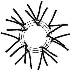 10"Wire, 20"Oad Pencil Work Wreath X12 Ties, Black