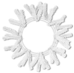 15"Wire, 25"Oad Work Wreath X18 Ties, White