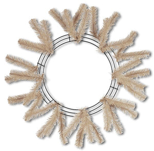 15"Wire, 25"Oad Work Wreath X18 Ties, Burlap Color*