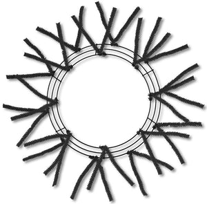 15"Wire,25"Oad-Pencil Work Wreath X18 Ties, Black