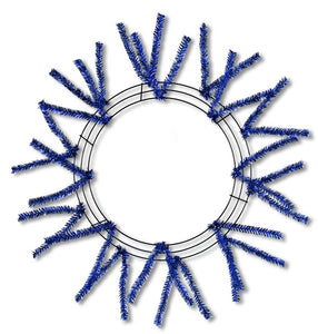 15"Wire,25"Oad-Pencil Work Wreath/18 Ties Met Royal Bl