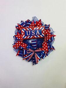USA Patriotic Pancake Wreath