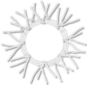 15"Wire,25"Oad-Pencil Work Wreath X18 Ties, White