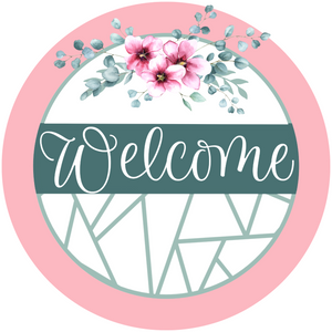 Welcome Pink Flower(Choose Size)
