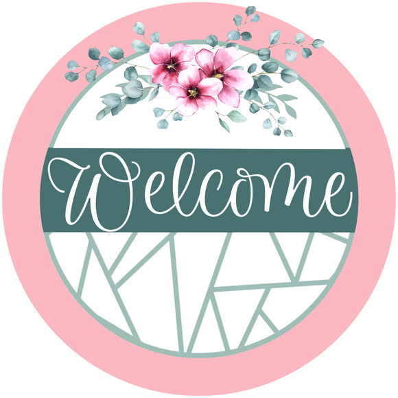 Welcome Pink Flower(Choose Size)